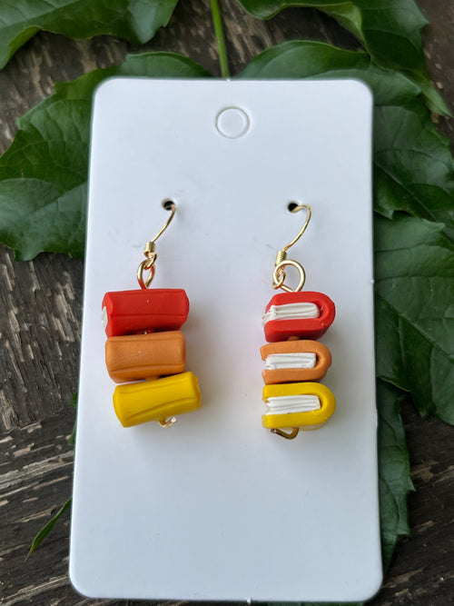 Book Stack Earrings